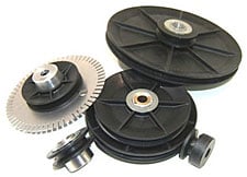 custom round belt pulleys